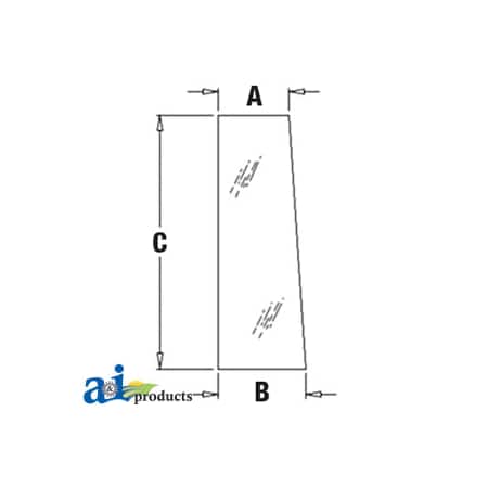 A & I Products Glass, Rear, Side (RH) 37.5" x23" x2" A-T164706